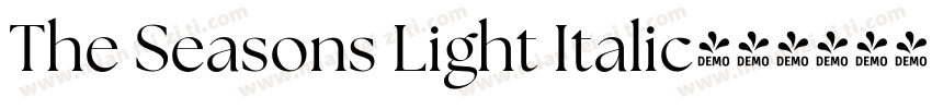 The Seasons Light Italic字体转换